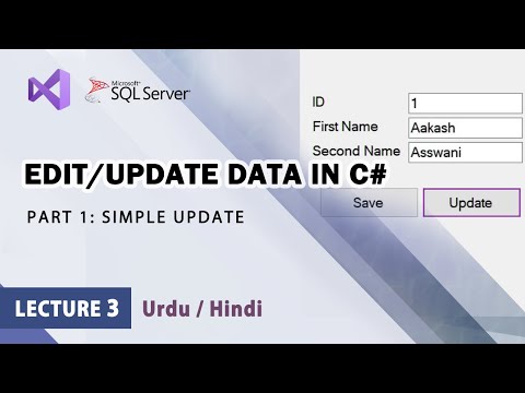คํา สั่ง update sql  2022 Update  C# How to Edit / Update data in Database -Part1 | Windows Forms | Sql Server Database | Save Records