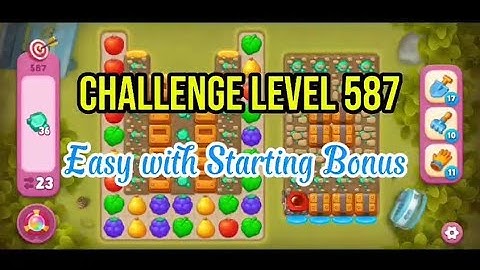 Challenge Level 587 No Boosters 💫 Match-3 Game Gardenscapes #games #gameplay #gaming