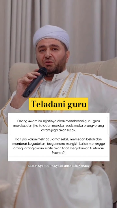 Ulama adalah panutan syeikh syadi musthofa