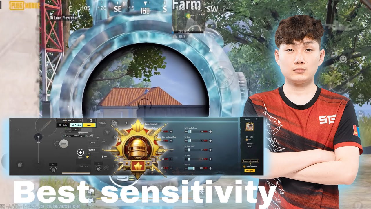 The best sensitivity & layout 5 finger | PUBG MOBILE STE ACTION