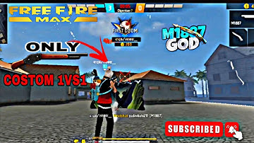 FIRST TIME  1VS1 M1887 COSTOM |FREE FIRE MAX