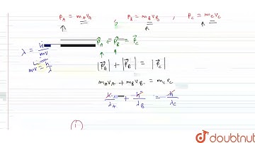 Two particles A and B of de-broglie wavelength `lambda_(1) and lambda_(2)`