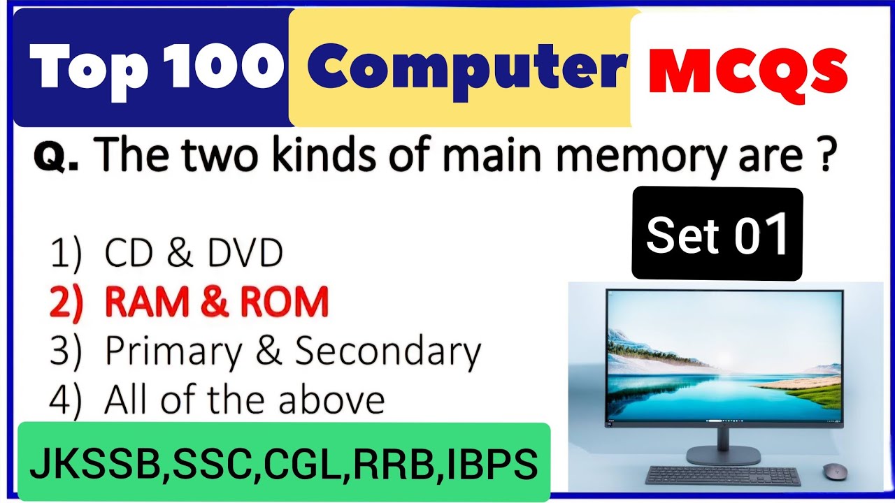 Computer Most Expected Questions | Mcqs on Computer | Jkpsi mcqs | SSC ...