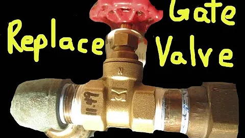 Replace Threaded Gate Valve Water Shut Off Leaking cracked dripping Pipe Fix Plumbing NO plumber