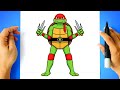 How to DRAW RAPHAEL - Teenage Mutant Ninja Turtles - [ Drawing Tutorial ]