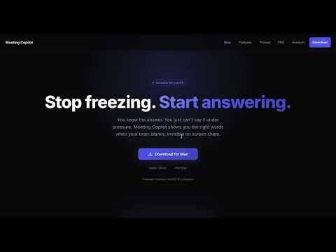 Meeting Copilot — AI assistant for live interviews (demo)