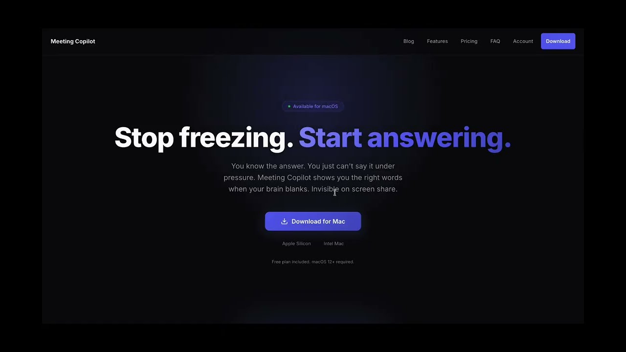 Meeting Copilot 28-second walkthrough