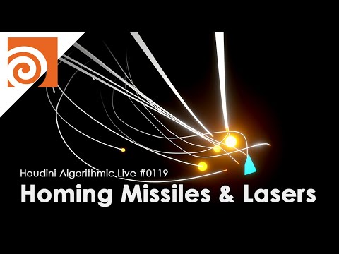 видео: Houdini Algorithmic Live #119 -  Homing Missiles & Lasers (Itano Circus)