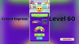 Crowd Express Level 60 Walkthrough 🚦 | Step-by-Step Solution | Go Answer