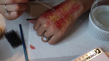 How to make Third degree burns with gelatin!! (FAKE INJURIES TRIGGER WARNING )