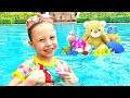 Настя и папа устроили день уборки игрушек. Полезное видео для детей.