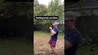 3 ways to set the hook on fish! #funny #bassfishing #fishing