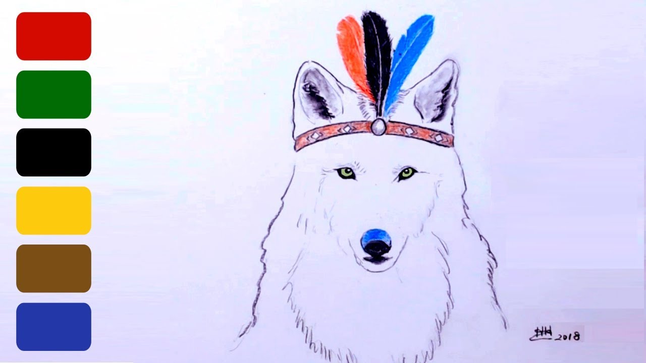 How to Draw Arctic Wolf - Part 1 - YouTube