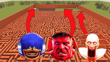 Epic Battle: SCP 096 vs Shin Sonic vs Red Hulk in Garry’s Mod!