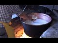 Channel Cheese - Making ricotta over an open fire in Northern Italy