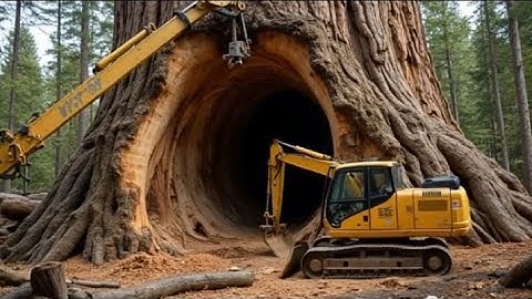 Cave making in tree                   (ai generated videos)