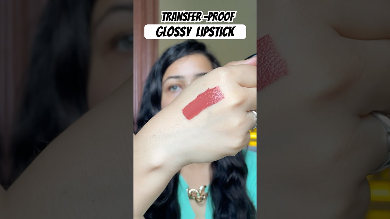 This Glossy Lipstick wont Transfer😳| Best Peachy Nude Lipstick 💋💄