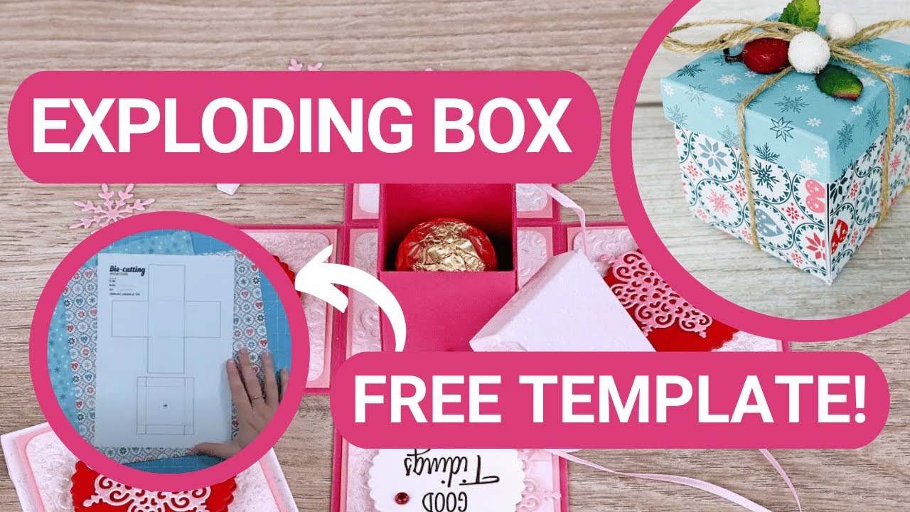 EXPLODING GIFT BOX! DIY Gift Box Tutorial + FREE DOWNLOAD 