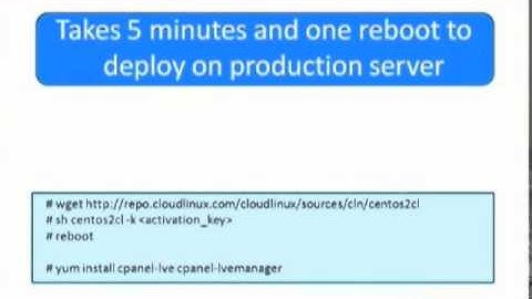 CloudLinux Demo at the BeanSprout Web Host Showcase