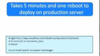 CloudLinux Demo at the BeanSprout Web Host Showcase