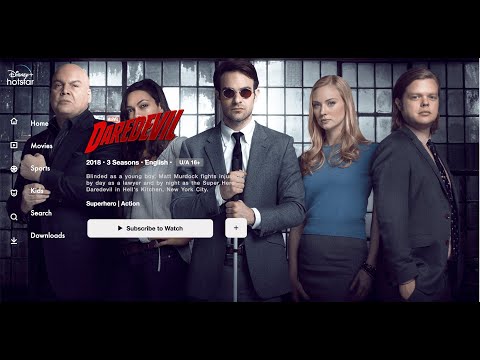 🔥Beginner Hotstar Landing Page by using  HTML and CSS Only || Create This|| Daredevil home page😍