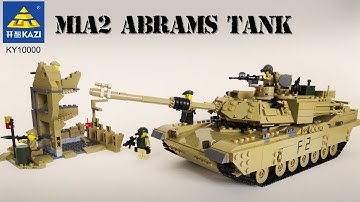 M1A2 ABRAMS TANK by KAZI - US ARMY - Unofficial Lego from Aliexpress (KY10000 Build Instructions)