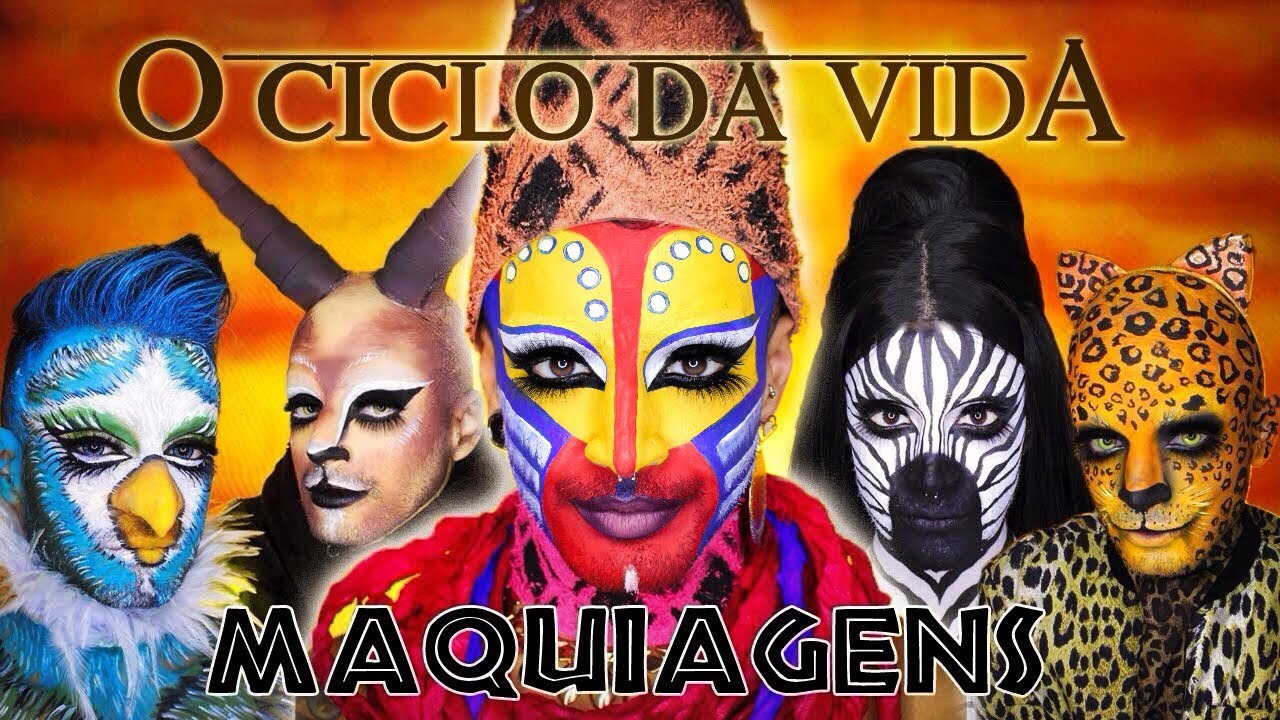 O CICLO DA VIDA ☀️ O REI LEÃO - 5 MAQUIAGENS EP1| Victor Nogueira