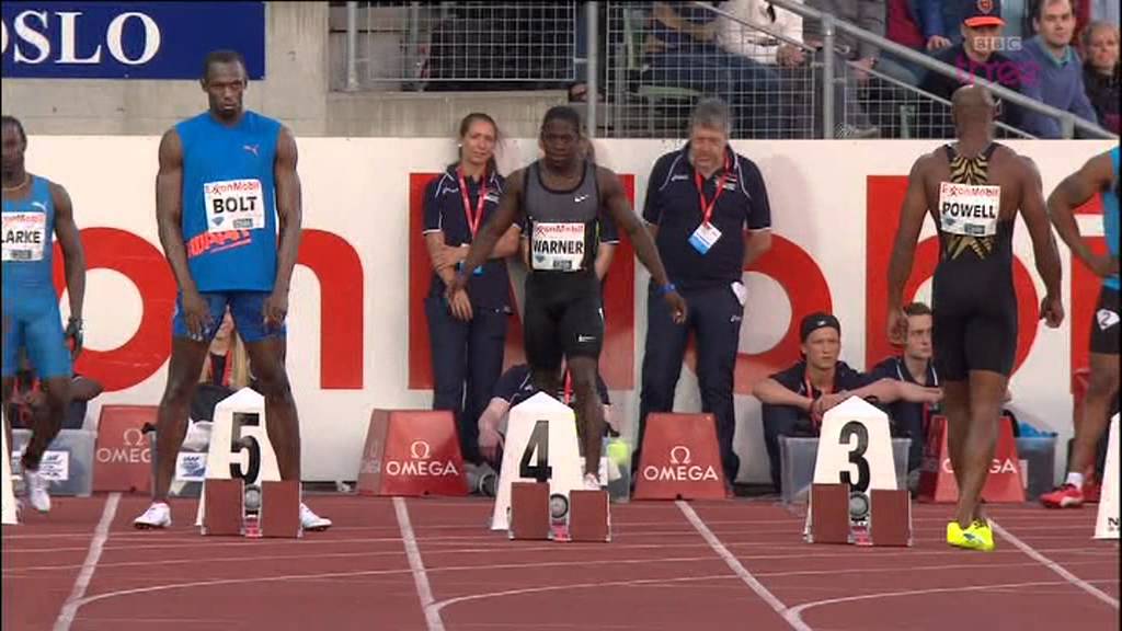 Usain Bolt winning in OSLO 2012