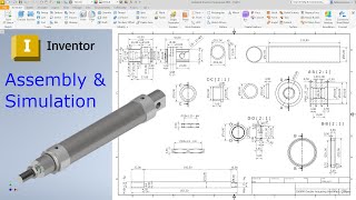 Assembly of Pneumatic Actuator Parts and Simulation | Autodesk Inventor Tutorial