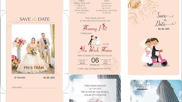 Review thiệp cưới thiết kế cô dâu Trâm và chú rể Phi