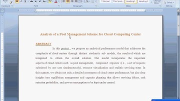 Analysis of a Pool Management Scheme for Cloud Computing Center