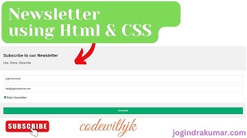 How to create a newsletter using only html & css #html #css #newsletter