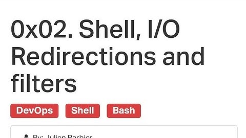 ALX : 0x02. Shell, I/O Redirections and filters #alx