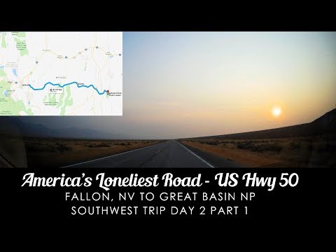 Road Trip: Fallon, NV to Great Basin NP on America's Loneliest Road (SW Trip day 2 part 1) Dashcam