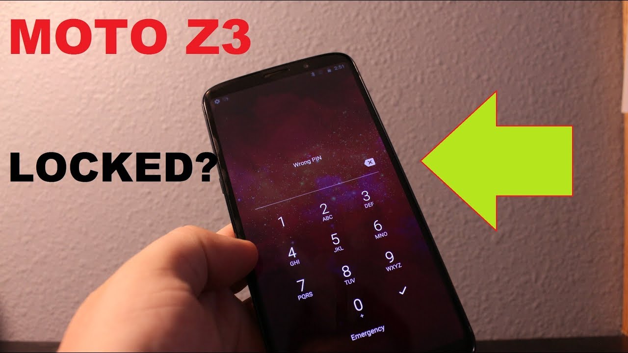 Motorola Z3 Play / Force * How To Remove Or By Pass  Screen Lock  (Password, Fingerprint  , Pattern)