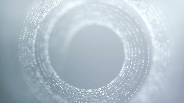 Elegant clean white particle tunnel circle background
