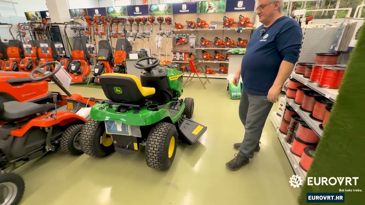 John Deere X107 – Prezentacija Traktorske Kosilice za Vrt | Eurovrt.hr