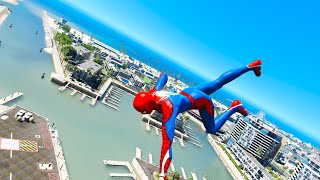 GTA 5 SPIDERMAN RAGDOLLS | GTA V SPIDERMAN Ragdolls 4k Compilations funny moments jumps/fails ep64