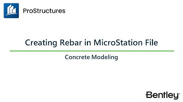 Adding Rebar to MicroStation File | ProStructures CONNECT Edition | Concrete Modeling Learning Path