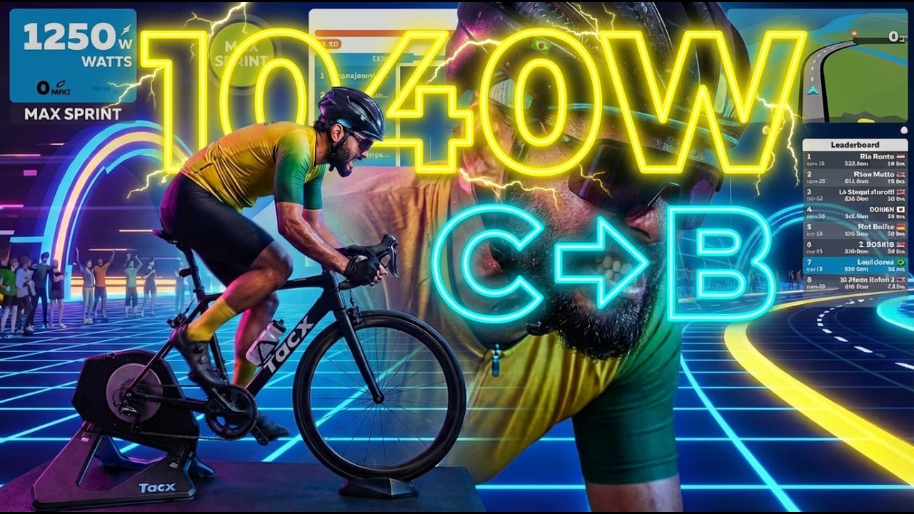 1040W me levou da categoria  C pra B no Zwift