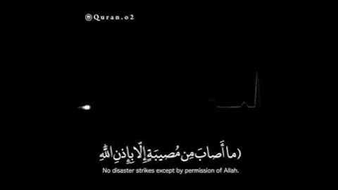 مَا أَصَابَ مِن مُّصِيبَةٍ إِلَّا بِإِذْنِ اللَّهِ ۗ بصوت القارئ رعد الكردي