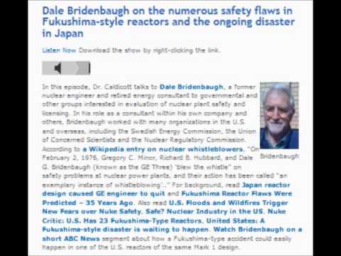 Dr. Caldicott & Dale Bridenbaugh on the numerous s...