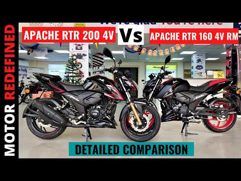 Finally Apache 160 4V BS6 RM Special Edition Vs Apache 200 4V bs6 - Detailed Comparison