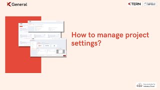 How to manage Project Settings