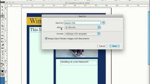 atomictraining.com | InDesign CS4 Training - Saving Files as Templates