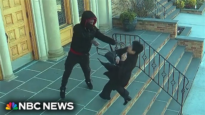 Surveillance Video Shows A Woman Attacked And Robbed Outside A New York City Church