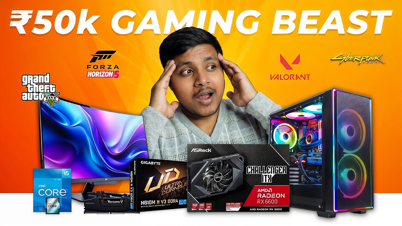 Best Gaming PC Build Under ₹50,000 in India (2026) | i5-12400F + RX 6600 🎮