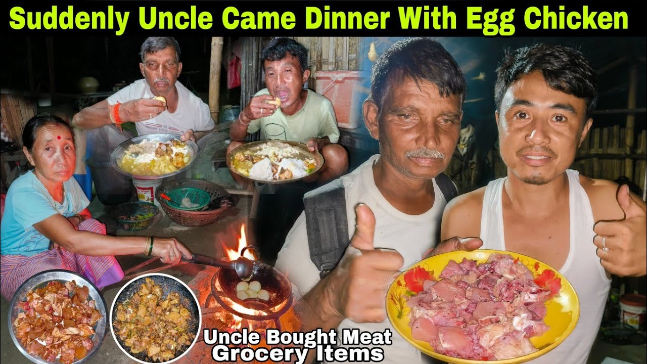 Suddenly Uncle Came At Night Bought Chicken 🐔 | Uncle Aaj Full Charge Mai Aya😂Ghar