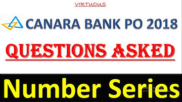 Canara Bank PO 2018 Number Series Questions Asked| 23 Dec Shift-1| Memory Based Questions