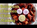 Chicken 65 making in divyas kitchen  home made chicken chilli  street food chicken 65
